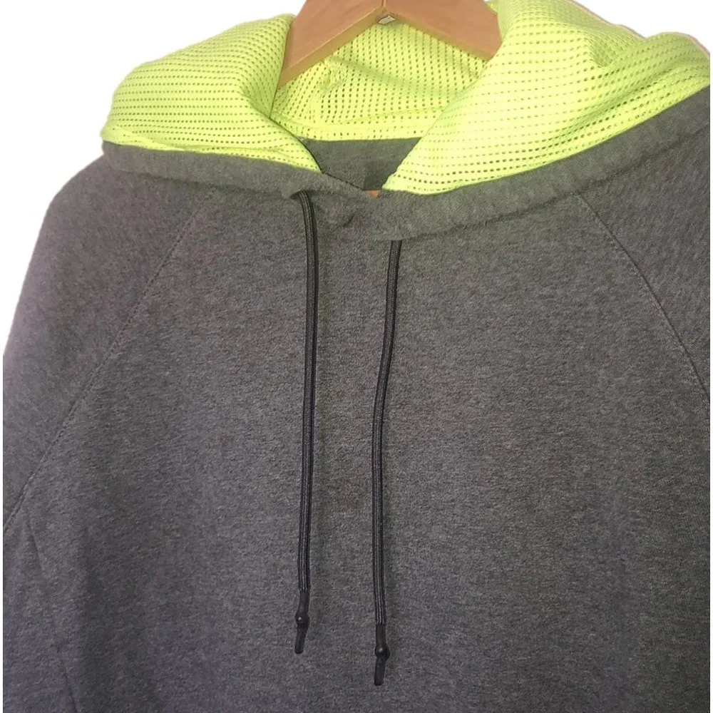 Russell Athletic Hooded Sweatshirt (Gray/Lime Green) - Picture 1 of 6